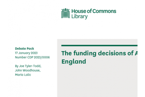 The funding decisions of Arts Council England